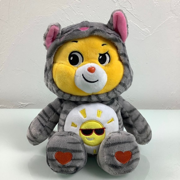 Care bear Funshine Bear Kitty cat Hoodie Friends Plush toy EUC - Picture 1 of 12